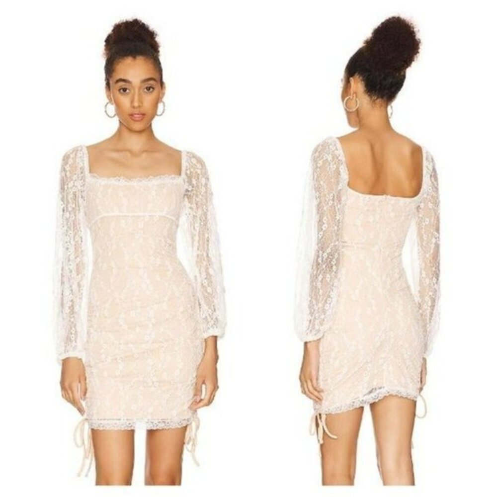 MORE TO COME Karina puff Sleeve Dress - White